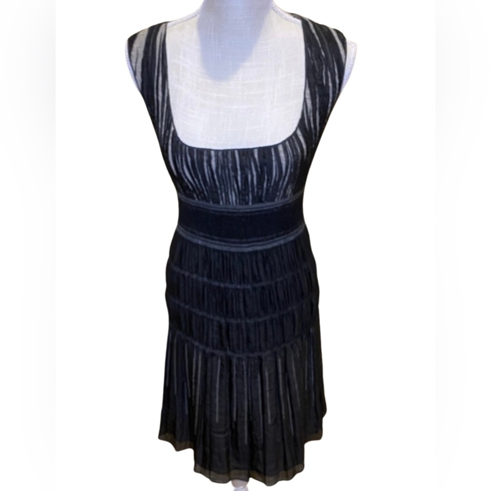 Max Studio Pleated Stretch Dress